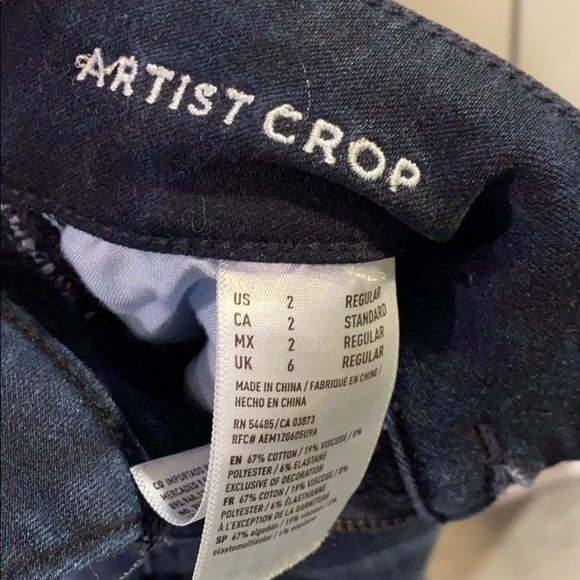 American Eagle Super Stretch Artist Crop Jeans - Picture 5 of 6